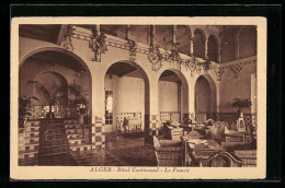 CPA Alger, Hotel Continental, Le Fumoir  - Alger