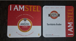AMSTEL BRAZIL BREWERY  BEER  MATS - COASTERS # Bar Territorio Arabe Front And Verse - Portavasos