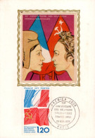 CARTE MAXIMUM 1975 50 ANS RELATIONS FRANCE-URSS - 1970-1979