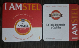 AMSTEL BRAZIL BREWERY  BEER  MATS - COASTERS # Bar  La Toca Espetaria Front And Verse - Bierdeckel