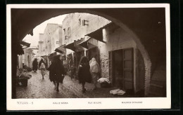 CPA Tetuan, Rue Maure, Vue De La Rue  - Autres & Non Classés