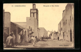 CPA Casablanca, Mosquee Et Rue Arabe  - Casablanca