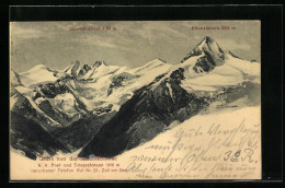 Künstler-AK Edward Theodore Compton: Gruss Von Der Schmittenhöhe, Grossglockner, Kitzsteinhorn  - Compton, E.T.