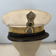  Original WW2 Italian Royal Army Officer Peaked Cap Sumner Dressed Cap Infantry - Copricapi