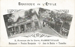 ALBERTVILLE SAVOIE CARTE BRASSERIE DE L'ETOILE JEUX DE BOULES - Albertville