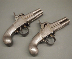 Pr 19th C Four-barrel Pistols - Armas De Colección