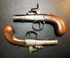 Pair Of James Oxborrow Flintlock Muff Pistols, 1823 - Armas De Colección