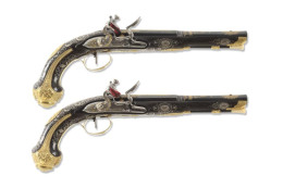 An Exceptional Pair Of Flintlock Pistols - Armas De Colección