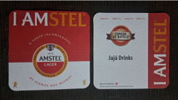 AMSTEL BRAZIL BREWERY  BEER  MATS - COASTERS # Bar JAJA DRINKS Front And Verse - Bierdeckel