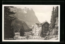 AK Meiringen, Hotel Kurhaus Schwarzwald, Alp Mit Wetterhorn  - Meiringen