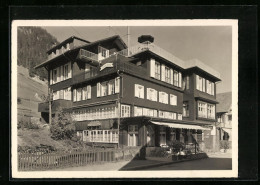AK Adelboden, Hotel Pension Berna Mit Strassenpartie  - Berne