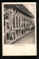 AK Bern, Hôtel Bristol Mit Strassenpartie  - Bern