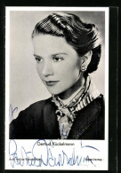 AK Schauspielerin Gertrud Kückelmann Mit Strenger Frisur, Originalautograph  - Acteurs