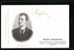 AK Gerhart Hauptmann, Schriftsteller, Geb. 1862  - Schriftsteller