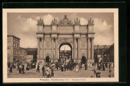 AK Potsdam, Brandenburger Tor Im Sonnenschein, Eisernes Kreuz, Nagelung, Kriegshilfe  - Weltkrieg 1914-18