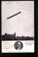 AK Nürnberg, Zeppelin über Der Reichsburg, Vom Rathausturm Gesehen  - Dirigibili