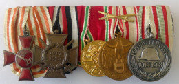  German WW1 Veteran 5 Place Medal Bar WW2 With Certificates & Documentation - Landmacht