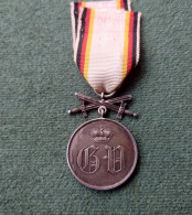  WW1 German Waldeck Pyrmont, Merit Medal In Silver With Swords. Scarce Original. - Landmacht