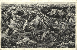 72184073 Berchtesgaden Reliefkarte Berchtesgadener Land Berchtesgaden - Berchtesgaden