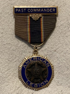  AMERICAN LEGION 10K GOLD PAST COMMANDER RIBBON Medal New York City Named Ww1 - Armée De Terre