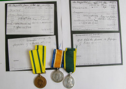  WW1 Territorial War & Efficency Medals + WW1 War Medal 627 & 12198 J Paynter RGA - Autres & Non Classés