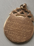  9ct Gold Medal Fob For Bravery In Saving Life. Gerald Cook. Kia In Ww1. Leasowe. - Autres & Non Classés