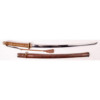 WWII Japanese Shin Gunto Katana Sword With Scabbard - Messen