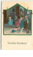 N°11759 - Carte Illustrateur - Pauli Ebner - Enfants Et Père Noël Sur Le Pas De La Porte - Ebner, Pauli