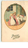 N°11760 - Carte Illustrateur - Pauli Ebner - Joyeux Noël - Femme Et Angelots - Ebner, Pauli
