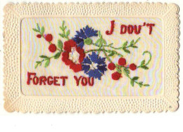 N°8709 - Carte Brodée - I Don't Forget - Embroidered