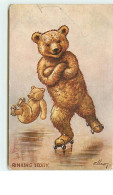 N°8718 - Carte Illustrateur - Ellam - Rinking Teddy Bear - 1900-1949