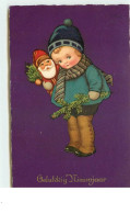 N°15292 - Gelukkig Nieuwjaar - Enfant Tenant Un Père Noël En Jouet - Nouvel An
