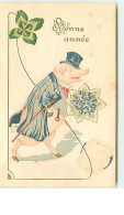 N°6640 - Carte  Gaufrée - Bonne Année - Cochon Habillé - New Year
