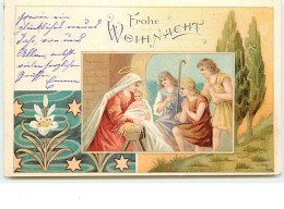 N°10734 - Carte Fantaisie - Frohe Weihnacht - Art Nouveau - Nativité - Autres & Non Classés