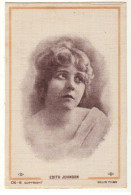 N°18402 - Carte Tissée Soie - Edith Johnson - D6-8 - Selig Films - Embroidered