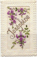 N°12853 - Carte Brodée - Joséphine - Liseron - Embroidered