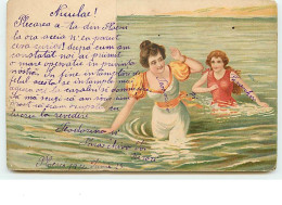 N°12874 - Deux Jeunes Femmes Sortant De La Mer - Baigneuses - Femmes
