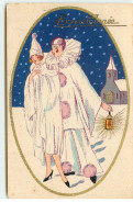 N°16283 - Bonne Année - Pierrot Et Colombine - New Year