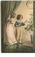 N°16287 - Heureuse Année - Deux Enfants Admirant Un Sapin - New Year