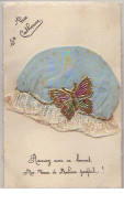 N°11703 - Carte Fantaisie - Vive Sainte Catherine - Bonnet Bleu Et Dentelle - Papillon - Sainte-Catherine