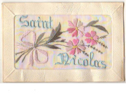 N°9658 - Carte Brodée - Bonne Année - Saint Nicolas - Bestickt