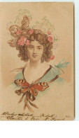 N°7616 - Carte Illustrateur - Bottaro - Femme Et Papillon - Bottaro