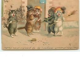 N°9765 - Carte Illustrateur - Maurice Boulanger - Chats Habillés Formant Une Chorale - Andere & Zonder Classificatie