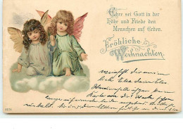 N°6477 - Fröhliche Weihnachten - Deux Angelots - Autres & Non Classés