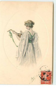 N°7629 - Carte Fantaisie - MM Vienne N°438 - Femme Jouant De La Mandoline Dans Un Médaillon - Frauen