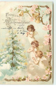 N°7582 - Carte Fantaisie - Fröhliche Weihnachten - Angelots Et Cloches - Other & Unclassified