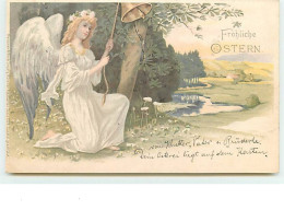 N°9734 - Fröhliche Ostern - Ange Gardien Sonnant Une Cloche - Easter