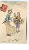 N°11738 - Carte Fantaisie - Joyeux Noël - MM Vienne N°278 - Femme Et Enfant - Andere & Zonder Classificatie