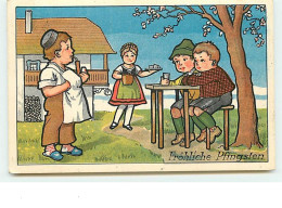 N°6539 - Fröhliche Pfingsten - Repas Champêtre - Vignette Internationale Postwertzeichen Ausstellung Wien 1933 - Pentecôte