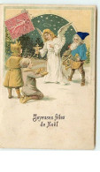 N°9789 - Carte Fantaisie Gaufrée - Joyeuses Fêtes De Noël - Ange Donnant Des Jouets - Altri & Non Classificati